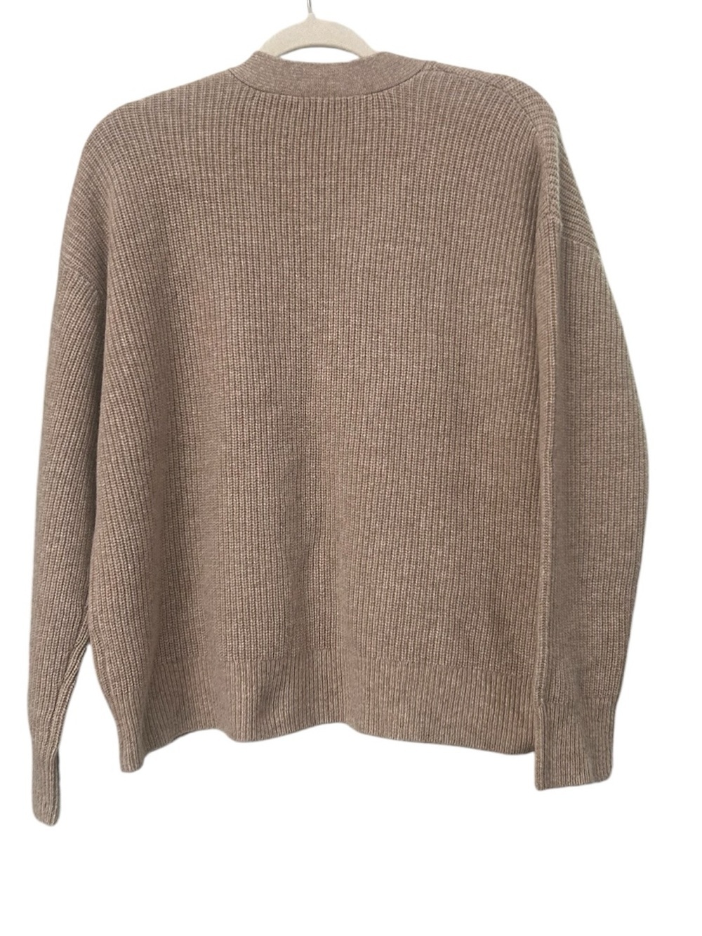 Quince Cashmere Fisherman Boxy Cropped Cardigan Sweater Oversized XS Button Fron - Picture 6 of 13